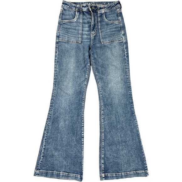 American Eagle Outfitters Denim - American Eagle Next Level Stretch Super Hi Rise Flare Jeans Size 10 Regular